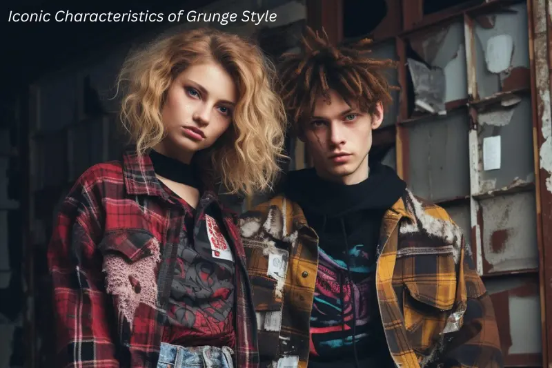 iconic characteristics of grunge style