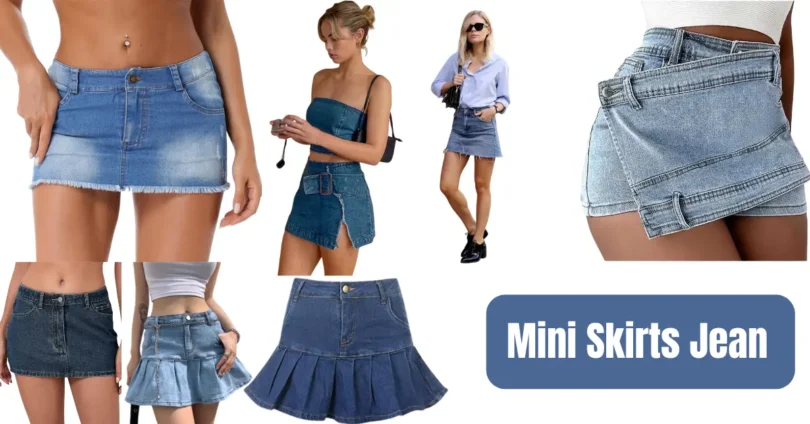 mini skirts jean